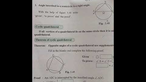 Theorem of cyclic quadrilateral