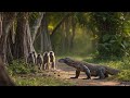 Shocking Komodo Dragon vs. Baboons: Intense Jungle Showdown! Jungle life