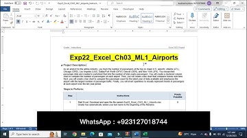 Exp22_Excel_Ch03_ML1_Airports | Excel Chapter 3 Mid-Level 1 - Airport Passenger Counts