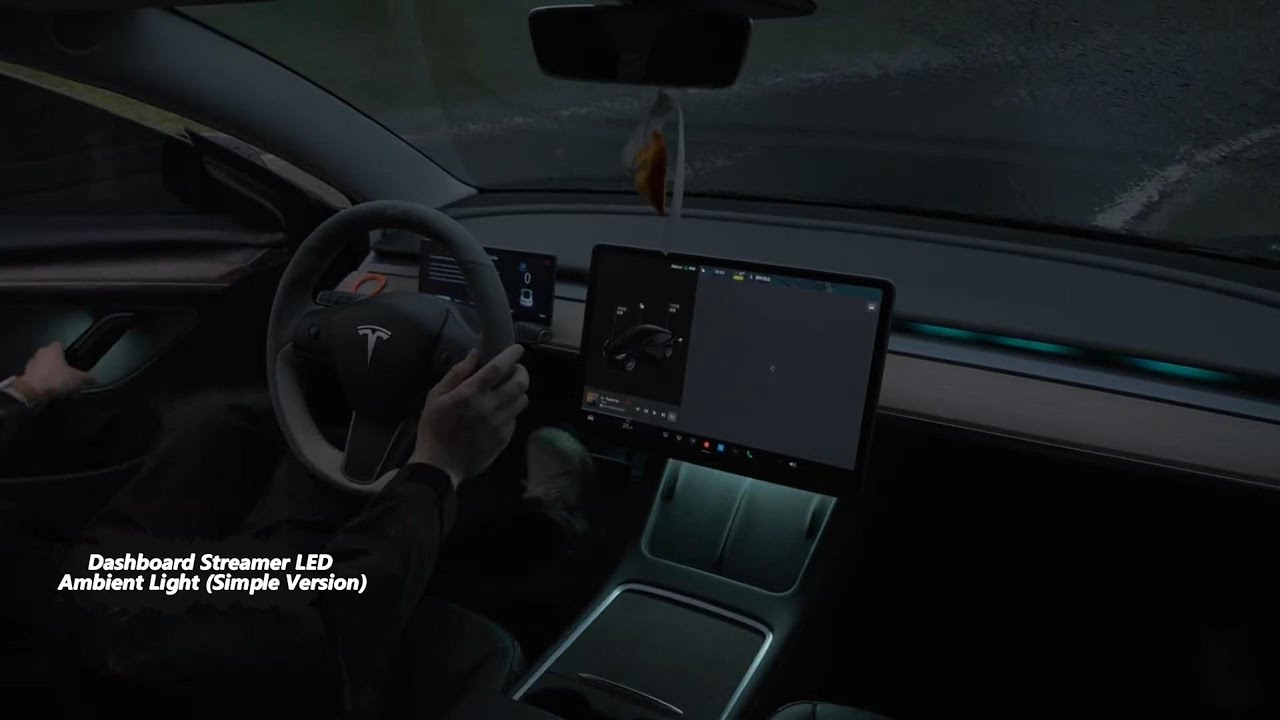 Tesla Model 3/Y Dashboard Streamer LED Ambient Light (Simple Version) 