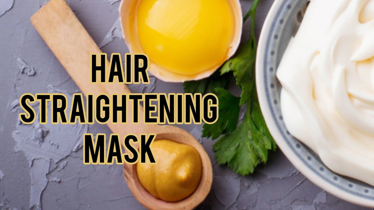 Hair Straightening mask 💯 result Home remedy Naturally glossy