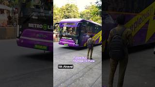 Purple Metro Link AC Seater Bus Fully Electric On Mumbai To Pune Route #karnataka #shorts #trending