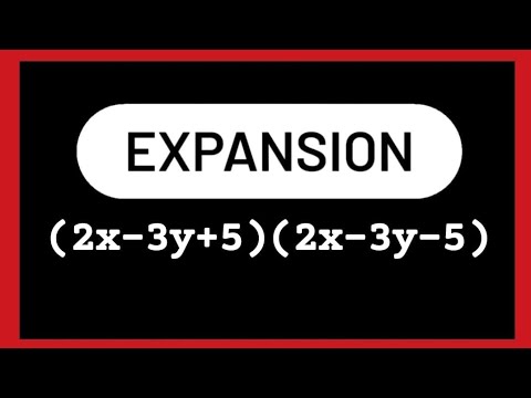 (2x-3y+5)(2x-3y-5) - youtube