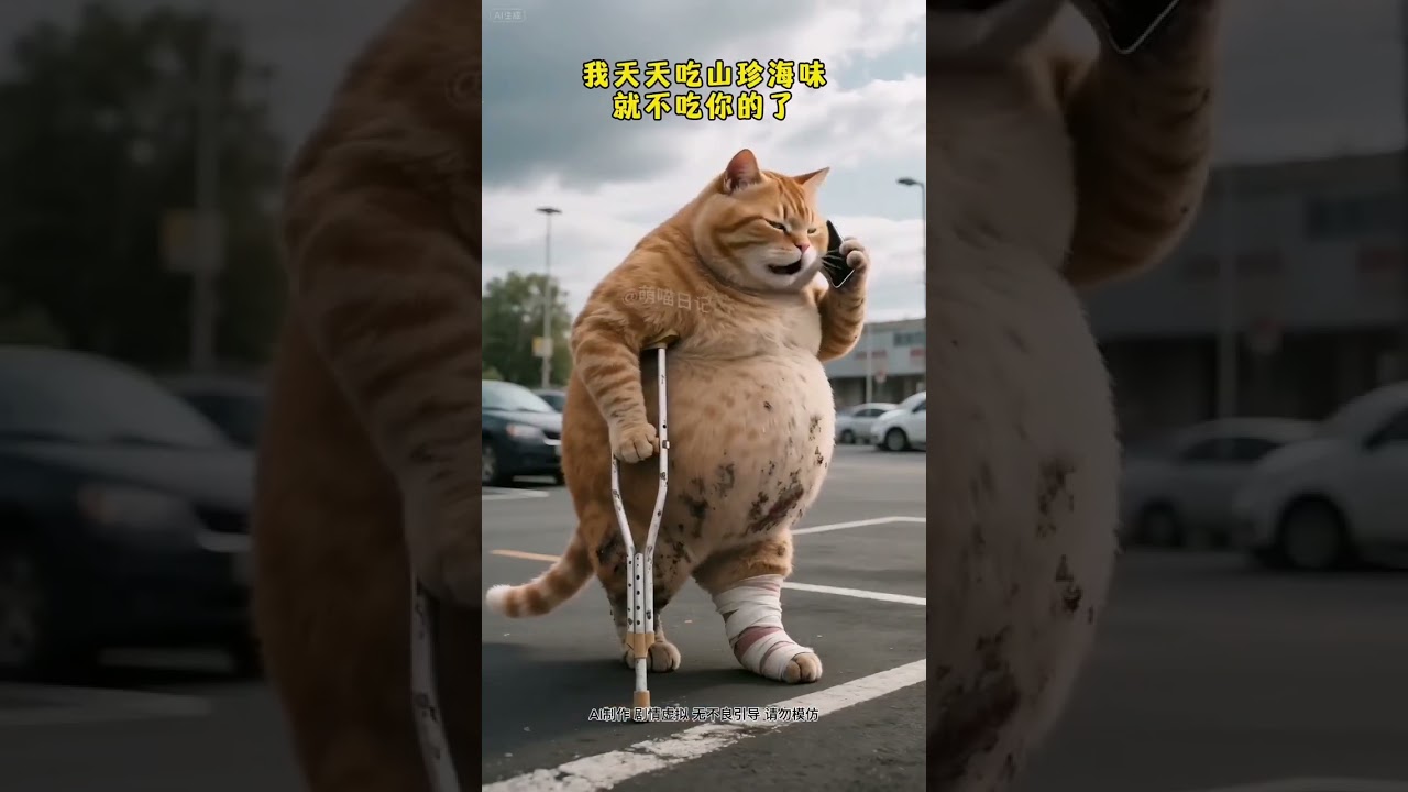 [SmartPaws Comedy] – orange cat with goat 