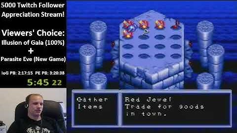Illusion of Gaia (100%) & Parasite Eve (NG/NG+) Speedruns-5000 Twitch Followers Special (from 2013)