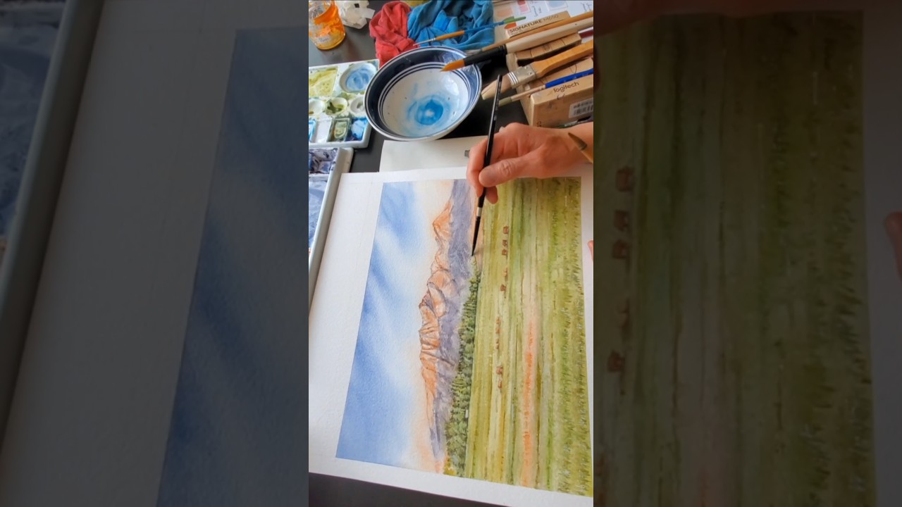 Time-Lapse video of Blanca Peak Watercolor Painting | Colorado Fourteeners