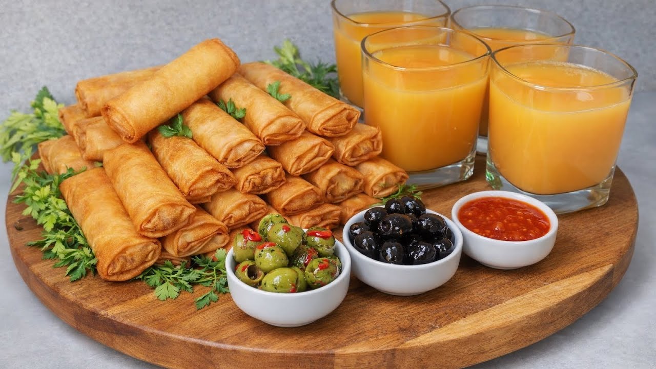 طلبية رمضان💥سيقار المحبوب بحشوة البطاطس بكمية كبيرة👌مع العصير العجيب بدون فواكه بدون حليب ولا برتقال