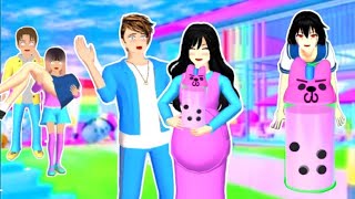 Yuta Mio Ayline Ibu Hamil dikejar Hantu Tanpa Kaki!Gara gara Milktea bt21! Sakura School Simulator