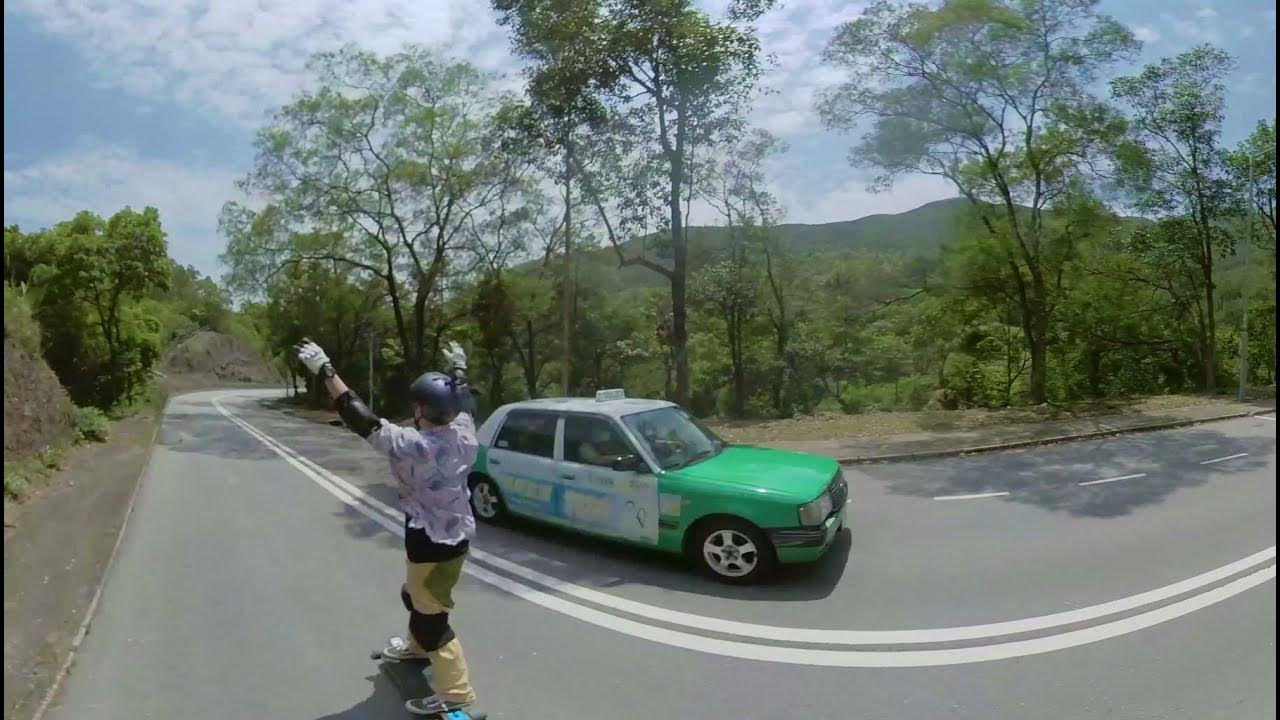 香港長板落斜 Hong Kong Longboard Downhill Countryside Hill Bombing (half