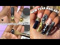 HAPPY NEW YEAR NAILS ✨🖤🥂 | KIARA SKY ACRYLICS | TUTORIAL FOR BEGINNERS