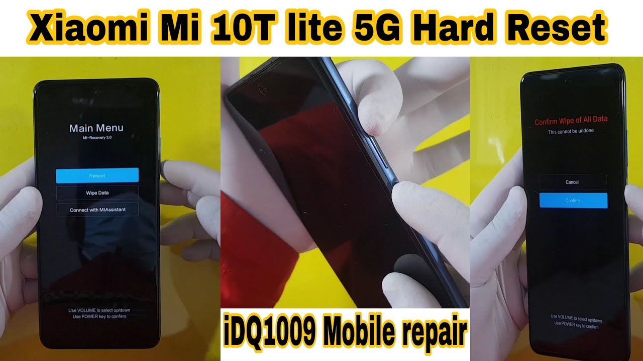 Xiaomi Mi 10T lite 5G hard reset 100% easy complete guide 100