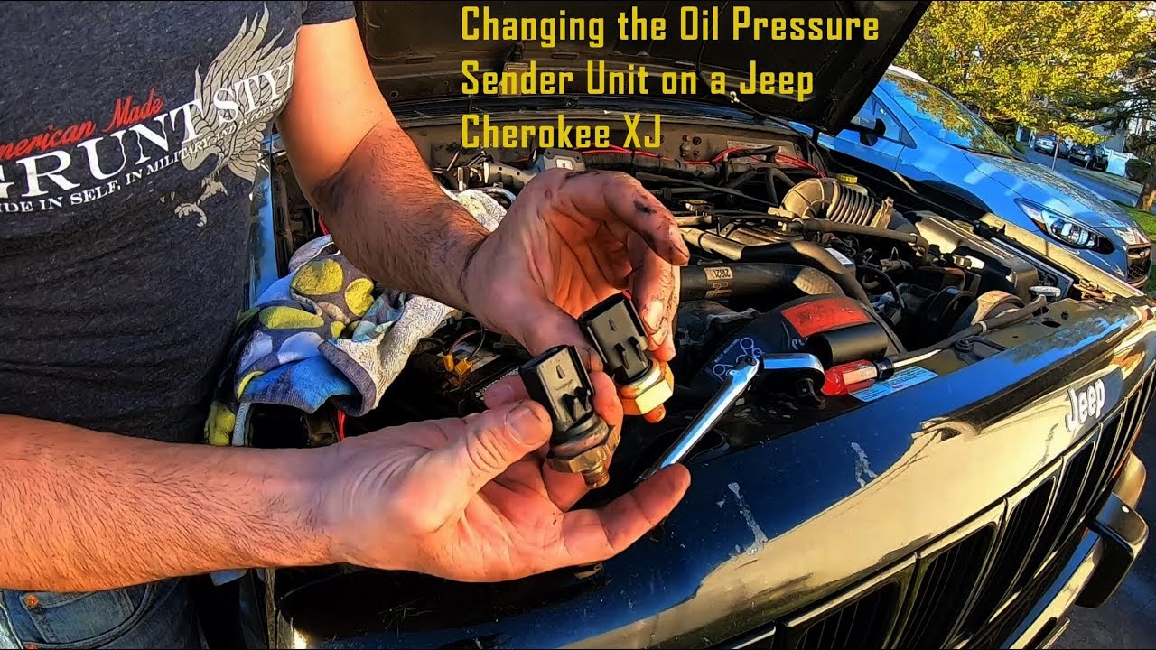 Oil Pressure Sender Unit Replacement 99 Jeep Cherokee XJ - YouTube