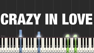 Beyoncé - Crazy In Love Piano Tutorial | Medium
