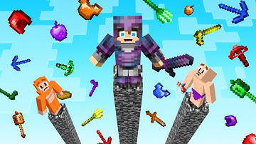 Minecraft Pillars, But It Rains OP Items