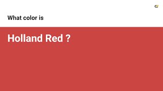 Holland Red color #cb4543 hex color - Orange color - Cool color cb4543