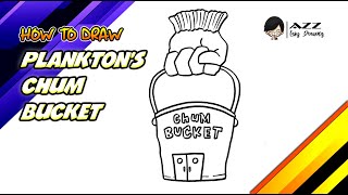 How To Draw Planktons Chum Bucket Step By Step