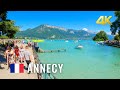 Annecy france picturesque lake side walking tour most beautiful town in france 4k