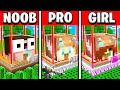 NOOB vs PRO vs GIRL IMPOSSIBLE MINECRAFT BASE BATTLE! (Build Challenge)