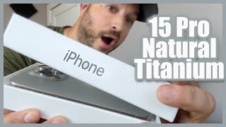 Unboxing iPhone 15 Pro Natural Titanium w/ Action Button Demo