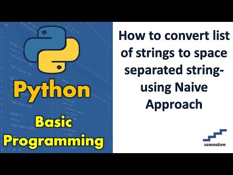 How to convert list of strings to space separated string-using Naive Approach