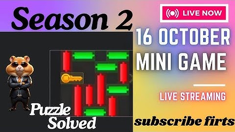 16 October Mini Game 100% Easily Solved Today | Hamster Kombat Mini Game 16 October