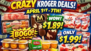 🔥 INSANE Kroger Deals This Week! BOGO Bacon + $1.89 Magnum + $1.99 Yogurt! (4/1–4/7)