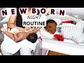 HE LOVES HIS BATHTIME! NEWBORN NIGHT TIME ROUTINE (BATH, FEED & TUMMY TIME WITH US) | OMABELLETV