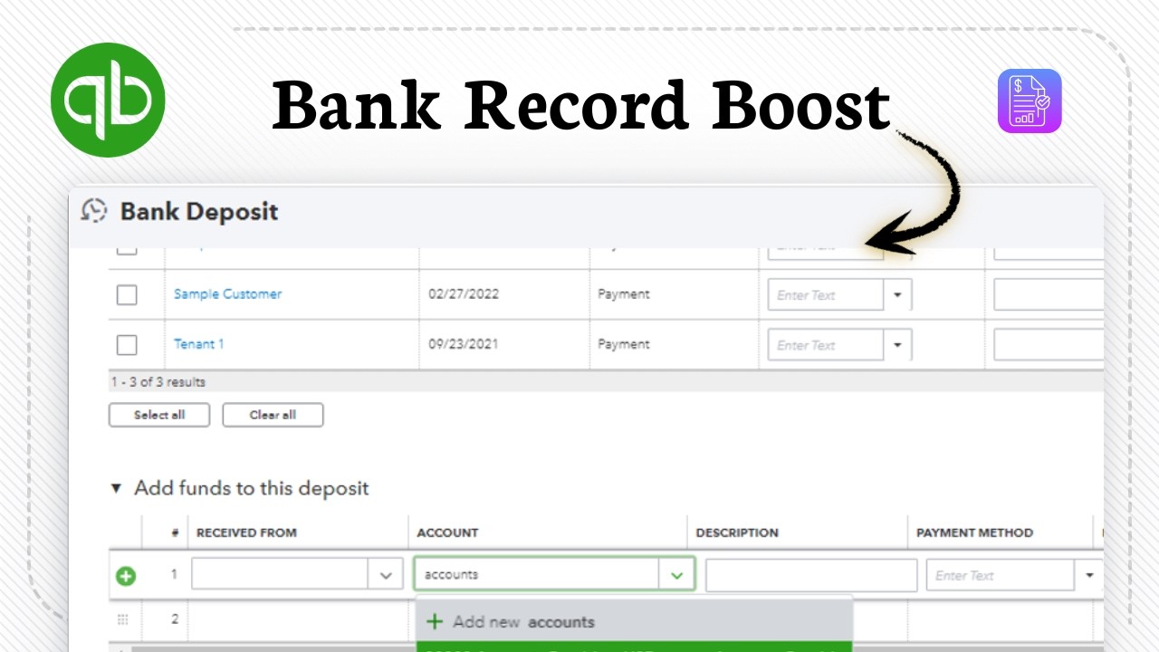 How to manually add a deposit in QuickBooks Online - YouTube