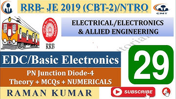 DMRC/LMRC/ UPPCL-JE/ AE||29-EDC/BASIC ELECTRONICS PART-4|| FOR ELECTRONICS/ELECTRICAL||250th||