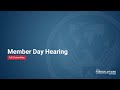 Member Day Hearing