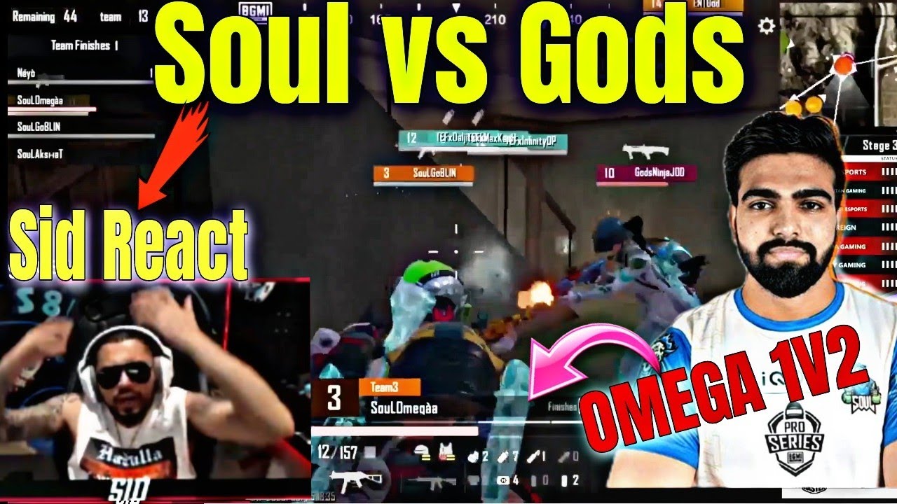 Soul vs Godsregin 🥵 Omega 1v2 🔥Sid bhai appreciate 🚀 Blind third party 💥