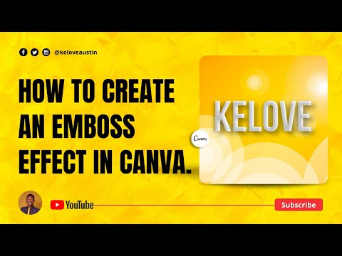 How To Create An Emboss Effect In Canva