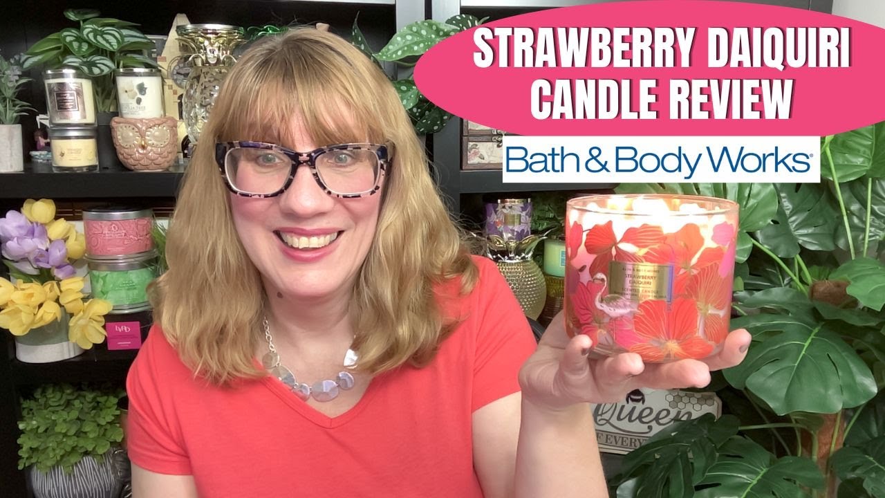 Bath & Body Works Strawberry Daiquiri Candle Review YouTube