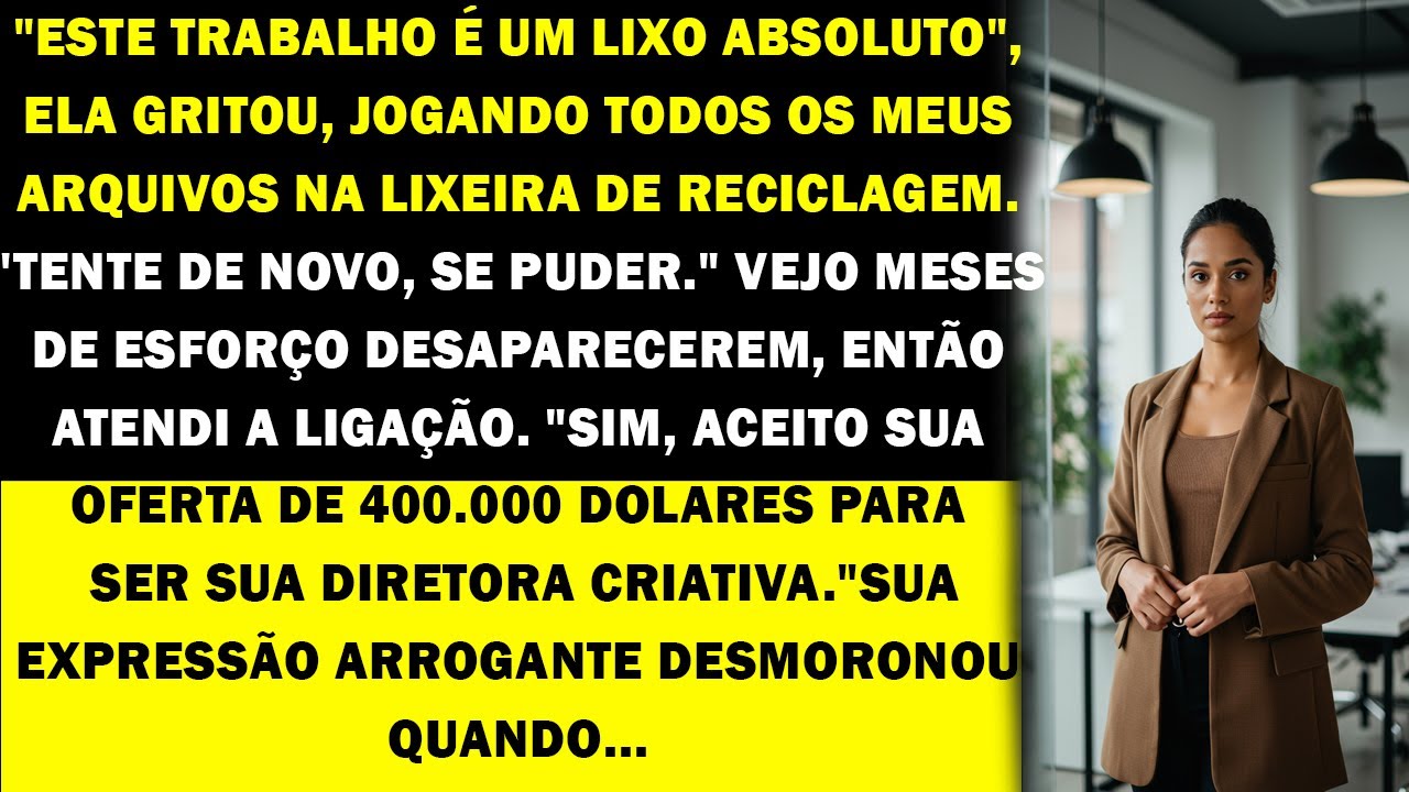 Ela apagou meses do meu trabalho - então aceitei um emprego de US$ 400 mil e vi o rosto dela decair