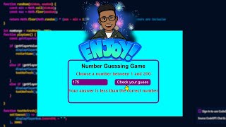 Number Guessing Game with HTML, CSS, & JavaScript  #codeproject #html #css #javascriptprojects