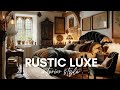 Rustic luxe interior design style in tranquil english cottage