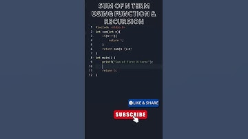 How to Find Sum of N term in C Using Recursion | Beginner