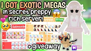 I Traded in a SECRET RICH PREPPY SERVER and got EXOTIC MEGAS! 💞