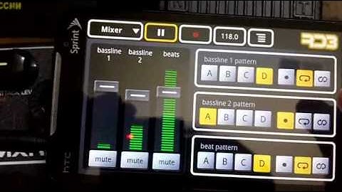 Mikrosonic RD3 Groovebox HD Demo - Android Test - HTC EVO