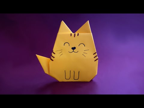 Оригами: ЖИВОТНЫЕ - YouTube | Оригами кошка, Оригами, Кошки