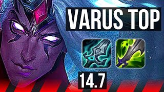 VARUS vs SHEN (TOP) | 8 solo kills, Dominating | KR Diamond | 14.7