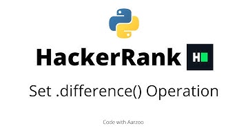 Set .difference() Operation  || HackerRank Solution