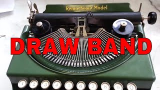 Remie Scout Model Draw Band String Replaced Main Spring Wound Remington Manual Typewriter Repaired