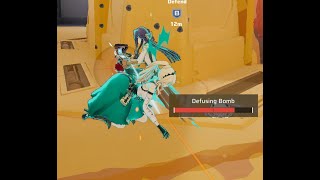 Strinova - Incapped Audrey block damage for Flavia defusing bomb