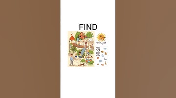 Find 10 Hidden Objects in the picture #canyoufindtheanswer #canyoufindthedifference