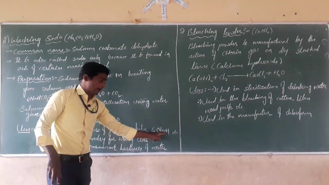 NCERT SCIENCE CLASS 10TH CHAPTER 2ND SALTS, WASHING SODA, BLEACHING
