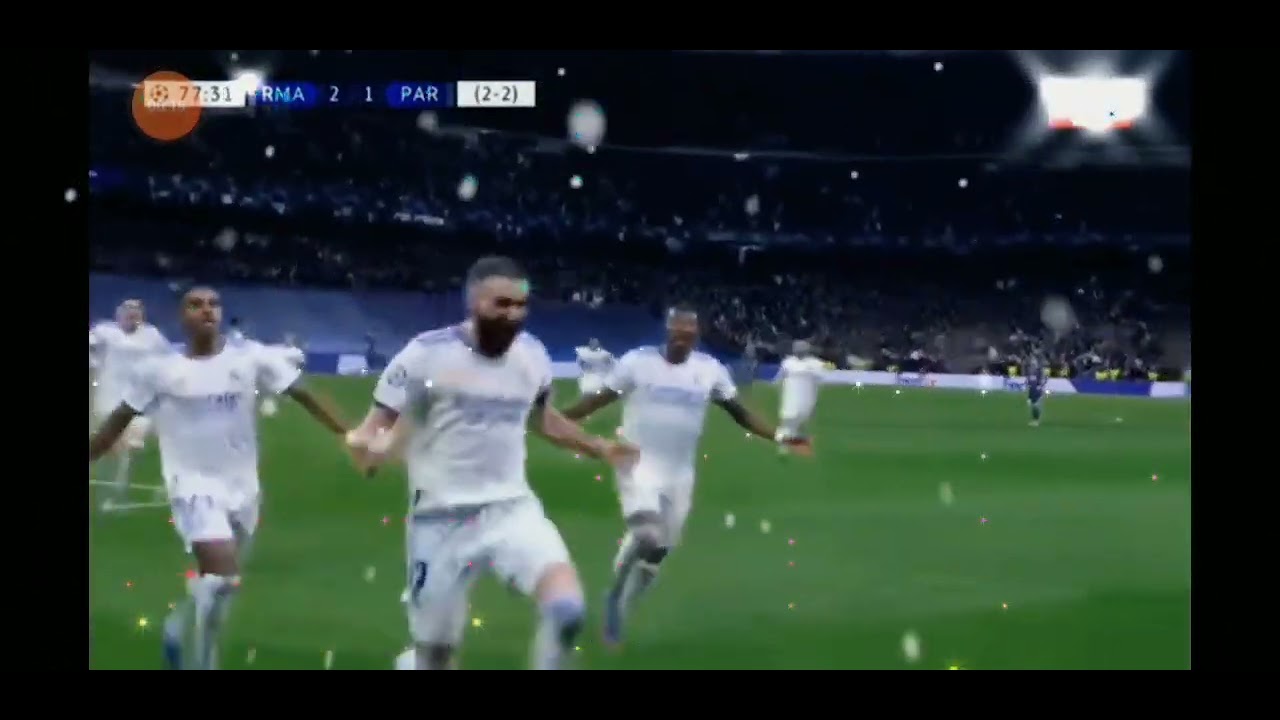 GOL DE BENZEMA EN EL REAL MADRID 3‐1 AL PSG - YouTube