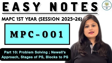 Easy Notes - Dec 25 Paper 1 Part 10 MPC001