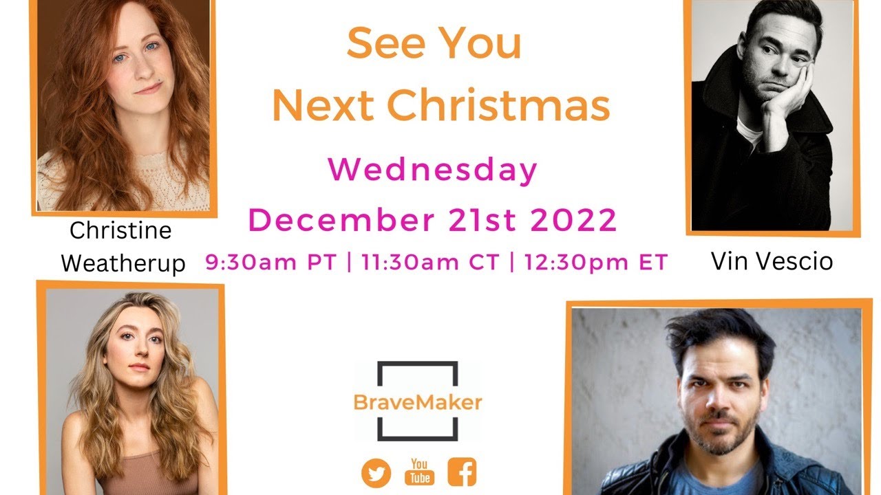Live Chat with SEE YOU NEXT CHRISTMAS Writer and Cast: Christine, Elizabeth, Vin, and AJ