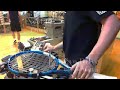 Time lapse how to string a babolat evo drive tennis racquet